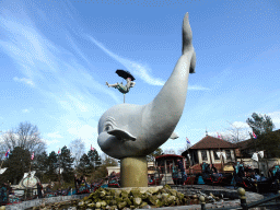 Statue of a whale at the Polka Marina attraction at the Ruigrijk kingdom