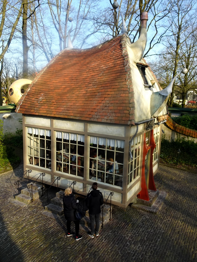 The Leerhuys building at the Laafland attraction at the Marerijk kingdom, viewed from the monorail
