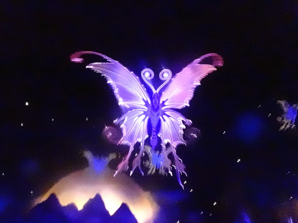 Butterfly at the Panorama Salon in the Symbolica attraction at the Fantasierijk kingdom