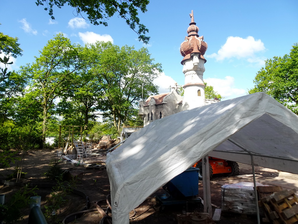 The Six Swans attraction at the Fairytale Forest at the Marerijk kingdom, under construction