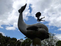 Statue of a whale at the Polka Marina attraction at the Ruigrijk kingdom