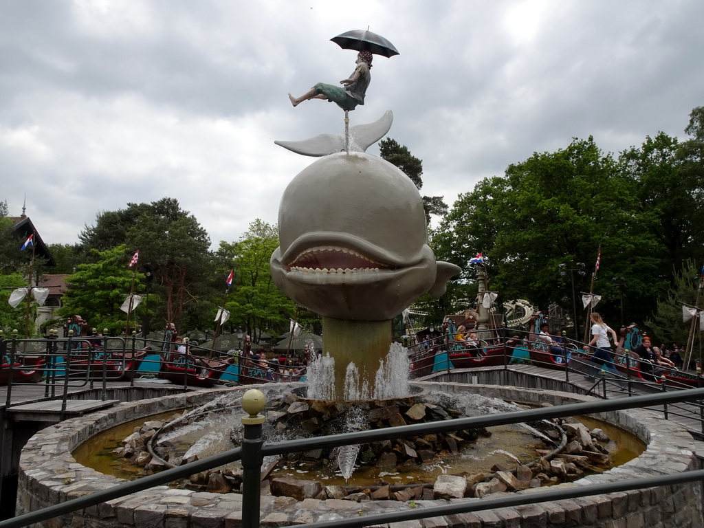 Statue of a whale at the Polka Marina attraction at the Ruigrijk kingdom