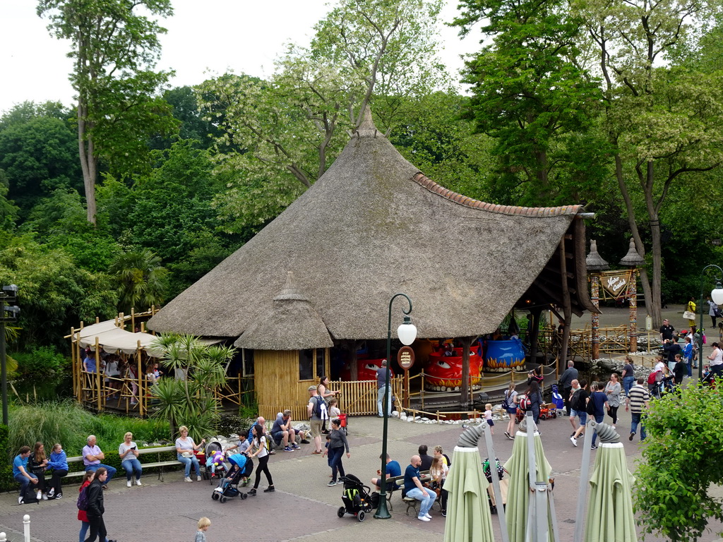 The Monsieur Cannibale attraction at the Reizenrijk kingdom, viewed from the roof of the Panorama restaurant