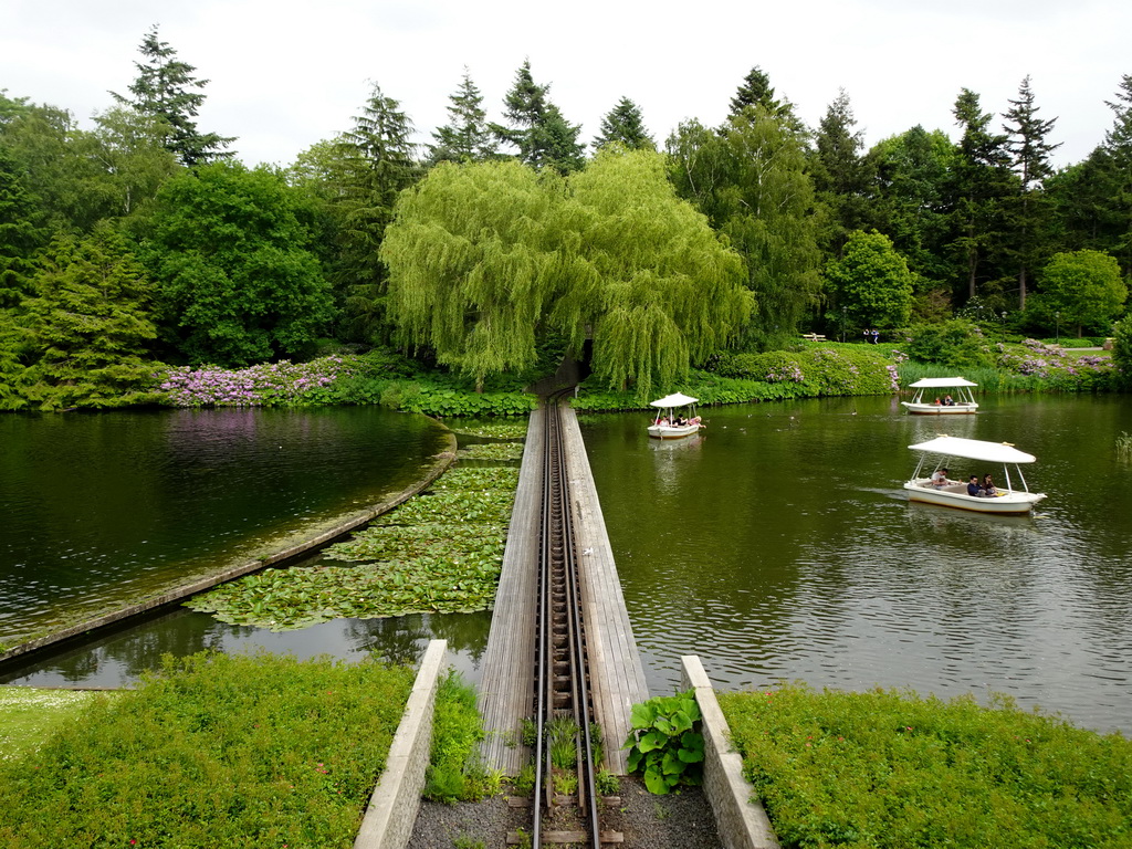 Railroad and Gondolettas at the Gondoletta lake at the Reizenrijk kingdom