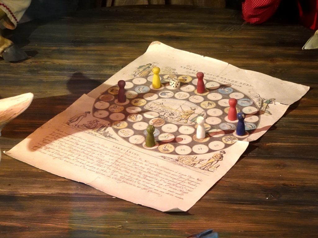 Board game at the Wolf and the Seven Kids attraction at the Fairytale Forest at the Marerijk kingdom