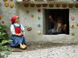 Hansel and Gretel at the Hansel and Gretel attraction at the Fairytale Forest at the Marerijk kingdom