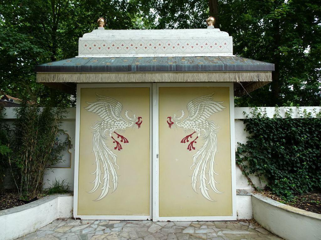 Gate at the Indian Water Lilies attraction at the Fairytale Forest at the Marerijk kingdom
