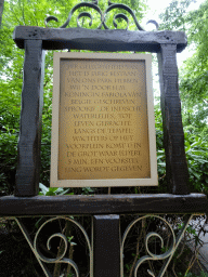 Sign in front of the Indian Water Lilies attraction at the Fairytale Forest at the Marerijk kingdom