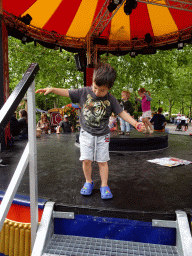 Max on a stage of the Negen Pleinen Festijn at the Carnaval Festival Square