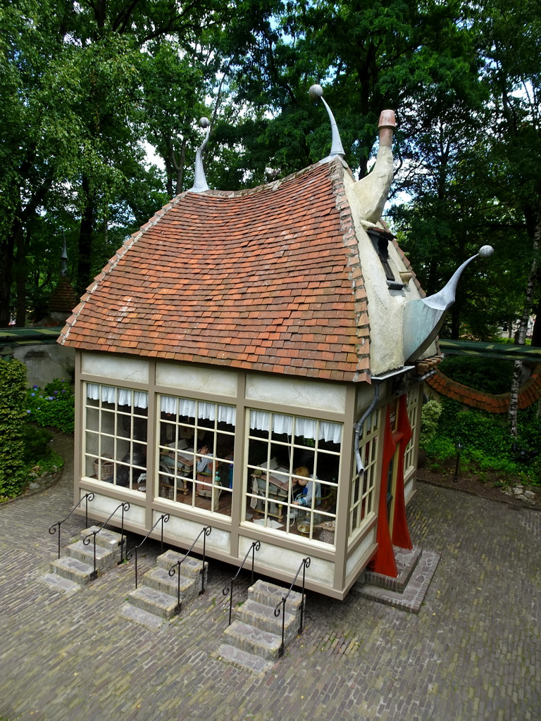 The Leerhuys building at the Laafland attraction at the Marerijk kingdom, viewed from the monorail