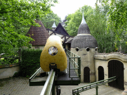 The Slakkenhuys building at the Laafland attraction at the Marerijk kingdom, viewed from the monorail