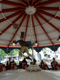 Statue of Mister Prikkebeen at the Vlinder Carousel at the Anton Pieck Plein square at the Marerijk kingdom