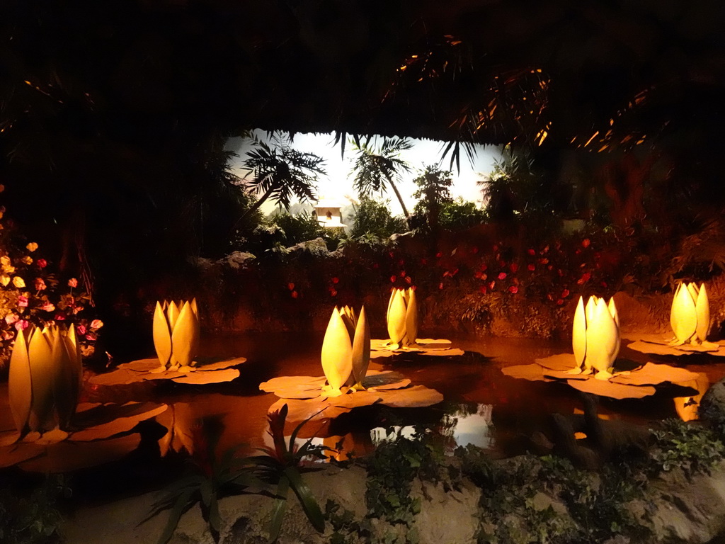 Interior of the Indian Water Lilies attraction at the Fairytale Forest at the Marerijk kingdom