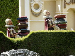 Servants at the Emperor`s New Clothes attraction at the Fairytale Forest at the Marerijk kingdom