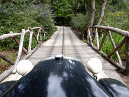 Bridge at the Oude Tufferbaan attraction at the Ruigrijk kingdom, viewed from an automobile