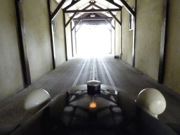 Tunnel at the Oude Tufferbaan attraction at the Ruigrijk kingdom, viewed from an automobile