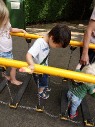 Max with an ice cream at the Kleuterhof playground at the Marerijk kingdom