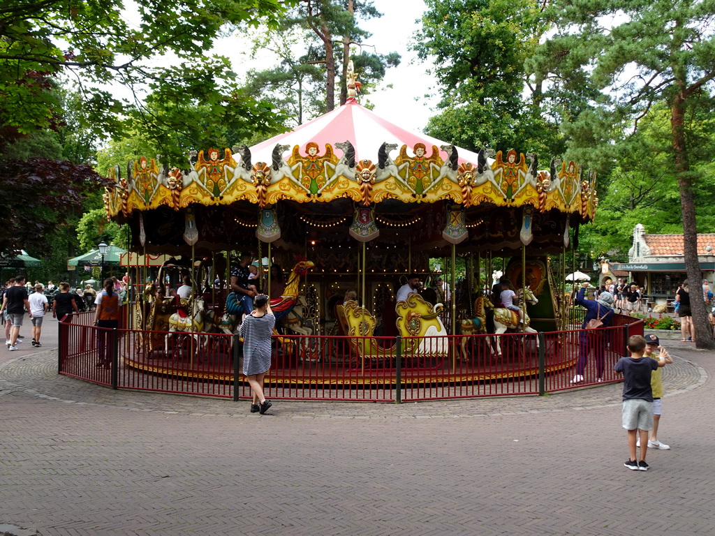 The Vermolen Carousel at the Anton Pieck Plein square at the Marerijk kingdom