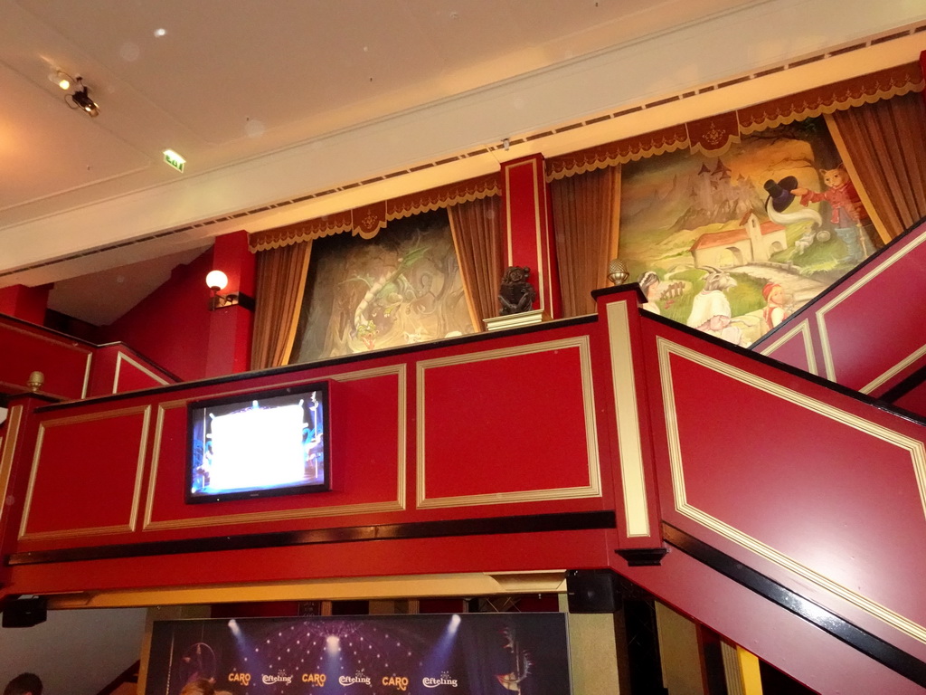 Balcony and staircase at the foyer of the Efteling Theatre at the Anderrijk kingdom