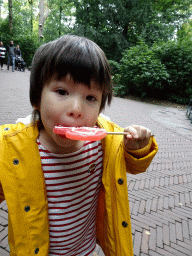 Max with a lollipop at the Fairytale Forest at the Marerijk kingdom