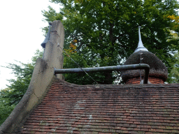 Roof of the Lal`s Brouwhuys building at the Laafland attraction at the Marerijk kingdom, viewed from the monorail