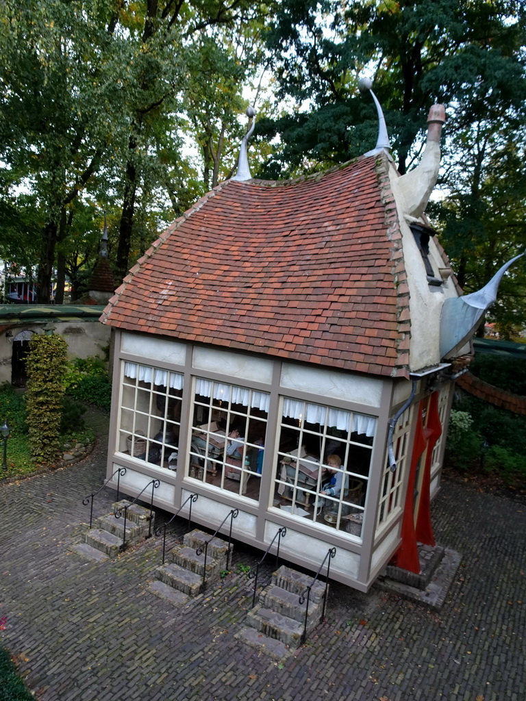 The Leerhuys building at the Laafland attraction at the Marerijk kingdom, viewed from the monorail