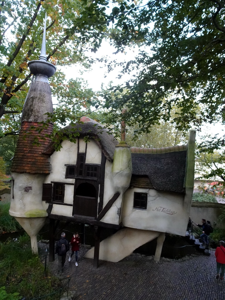 The Lachhuys building at the Laafland attraction at the Marerijk kingdom, viewed from the monorail