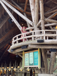 Princess Pardijn in front of the House of the Five Senses, the entrance to the Efteling theme park