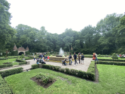 Fountain of the Frog King attraction at the Herautenplein square at the Fairytale Forest at the Marerijk kingdom