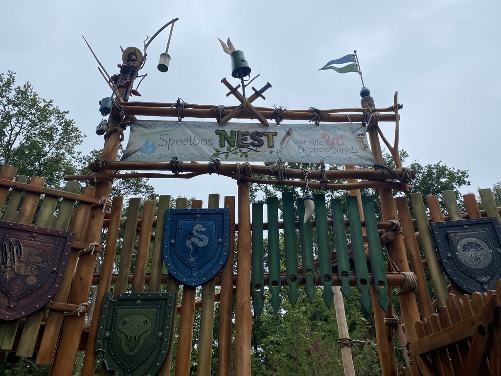 Facade of the entrance to the Nest! play forest at the Ruigrijk kingdom