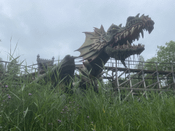 Dragon statue at the Joris en de Draak attraction at the Ruigrijk kingdom