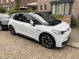 Our rental car in front of our home at the Valkenierslaan street at Breda