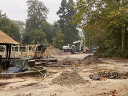 The Archipel and Sirocco attractions at the Carnaval Festival Square at the Reizenrijk kingdom, under construction