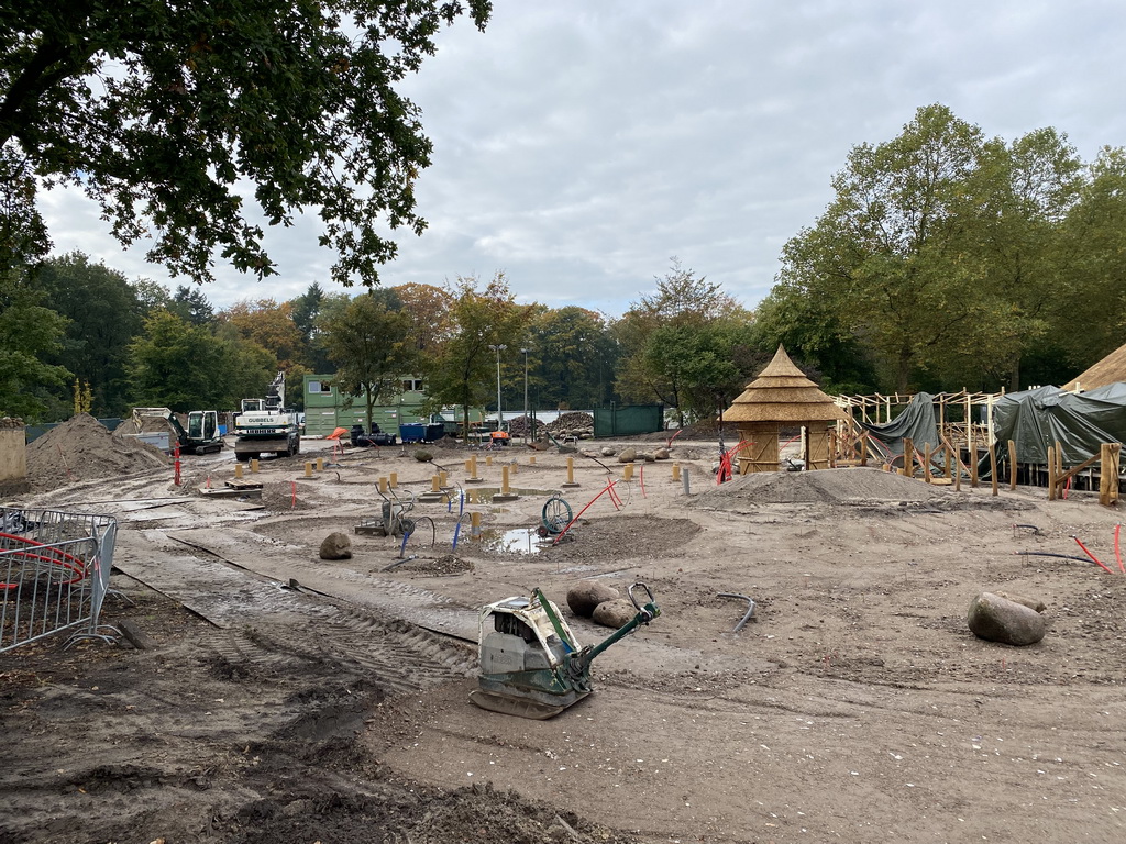 The Archipel attraction at the Carnaval Festival Square at the Reizenrijk kingdom, under construction