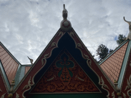 Relief at the roof of the Pagoda attraction at the Reizenrijk kingdom