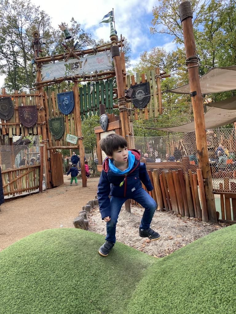 Max in front of the Nest! play forest at the Ruigrijk kingdom