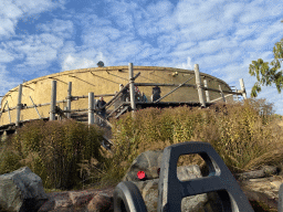 Staircase next to the Piraña attraction at the Anderrijk kingdom, viewed from our boat