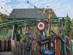 Signs at the waiting line at the Max & Moritz attraction at the Anderrijk kingdom