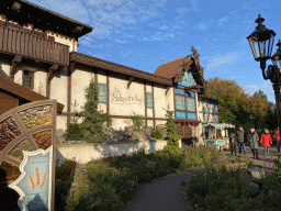 Main building of the Max & Moritz attraction at the Anderrijk kingdom, viewed from the Max & Moritz Square