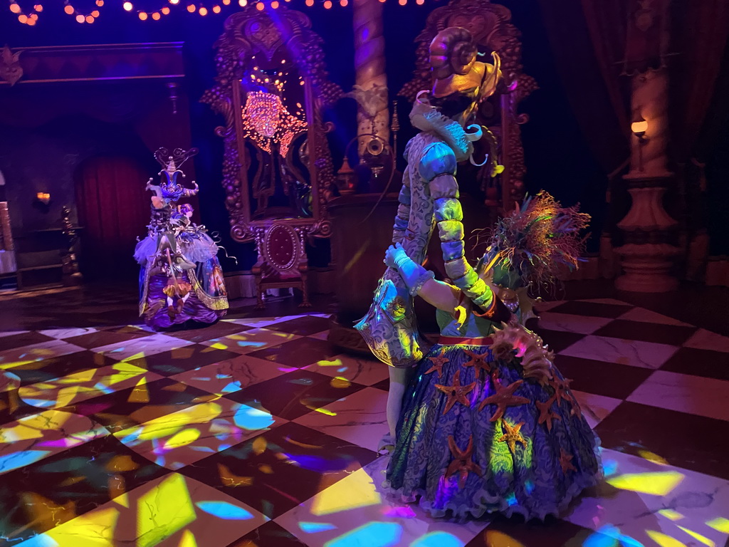 Dancers in the Royal Hall in the Symbolica attraction at the Fantasierijk kingdom