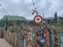 Signs at the waiting line at the Max & Moritz attraction at the Anderrijk kingdom