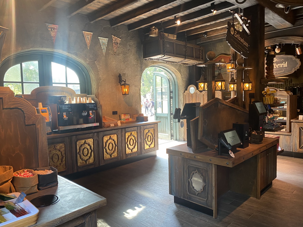 Interior of the In Den Swarte Kat supermarket at the Pirañaplein square at the Anderrijk kingdom