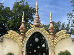 Facade of the Droomvlucht attraction at the Marerijk kingdom, viewed from the Ton van de Ven Square