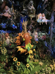 The Troll King Oberon and fairies at the Fairy Garden in the Droomvlucht attraction at the Marerijk kingdom