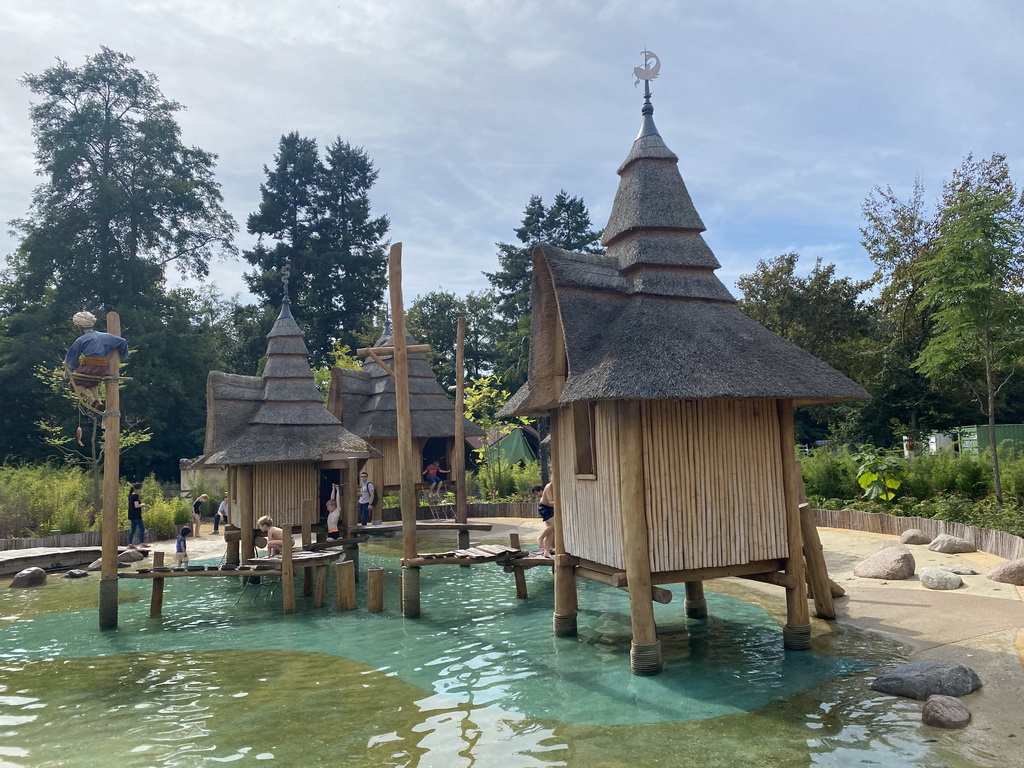 The Archipel water playground at the Reizenrijk kingdom, viewed from the waiting line of the Sirocco attraction