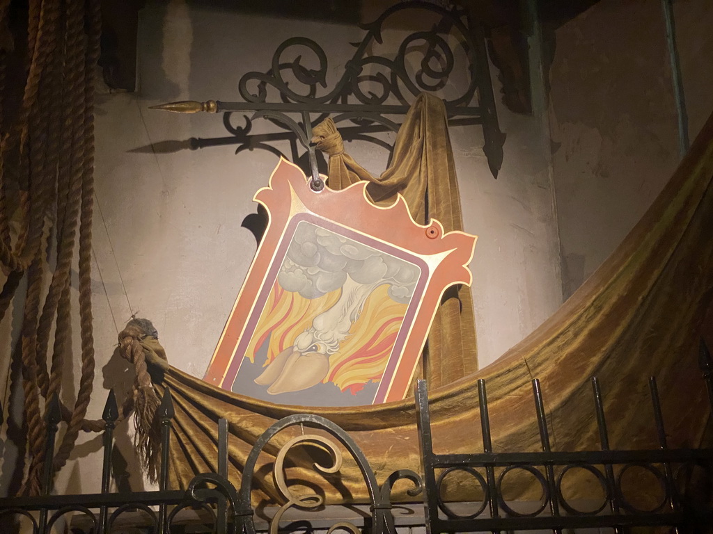 Painting of a goat leg at the first preshow of the Villa Volta attraction at the Marerijk kingdom