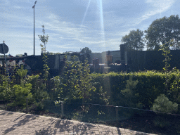 Train riding past the south side of the Pardoes Promenade at the Fantasierijk kingdom