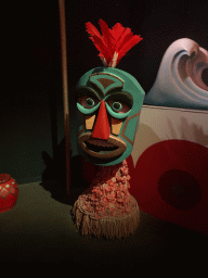 Masked drummer at the Hawaiian scene at the Carnaval Festival attraction at the Reizenrijk kingdom