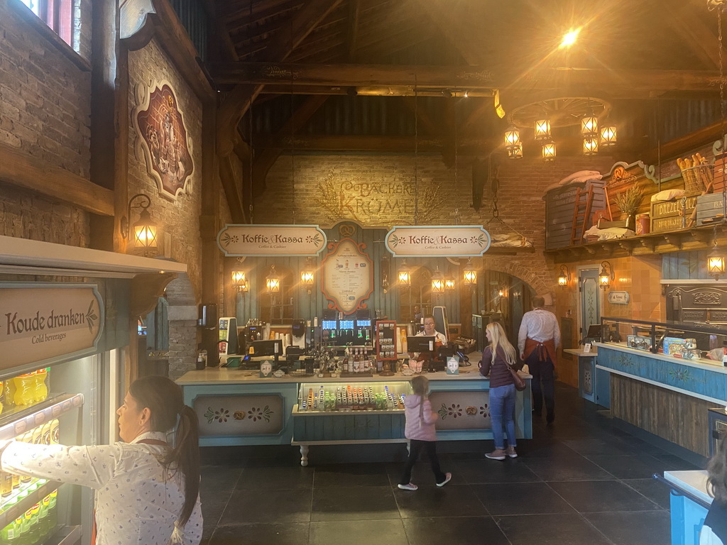 Interior of the Bäckerei Krümel restaurant at the Max & Moritz Square at the Anderrijk kingdom