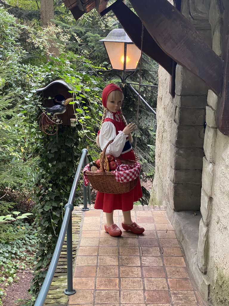 Little Red Riding Hood at the Little Red Riding Hood attraction at the Fairytale Forest at the Marerijk kingdom